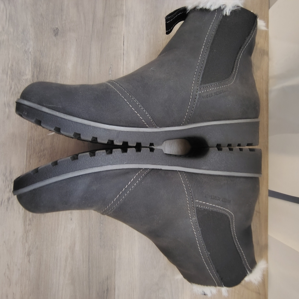 JBU By Jambu Eagle Waterproof Black Faux Fur Ankle Boots Women's Sz 9.5 - Picture 8 of 11